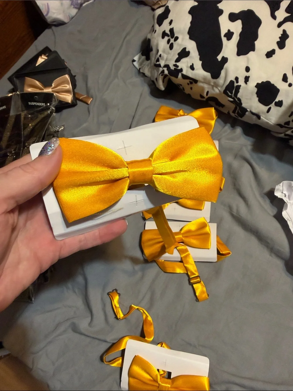 Men’s Satin Bow Tie - Yellow